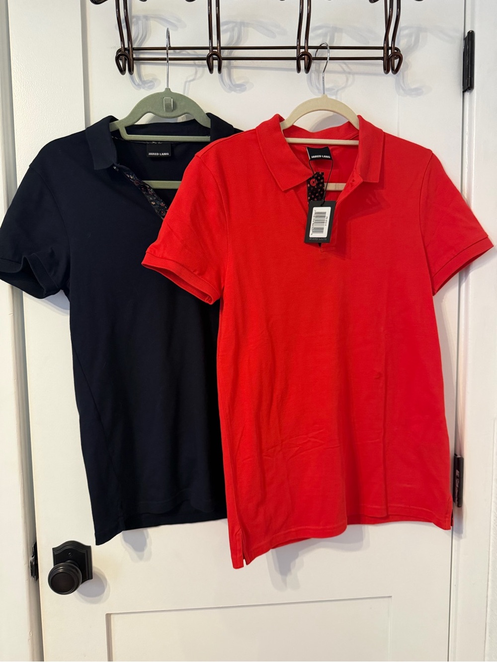 Jared Lang Red and Navy Men's Polo Shirts